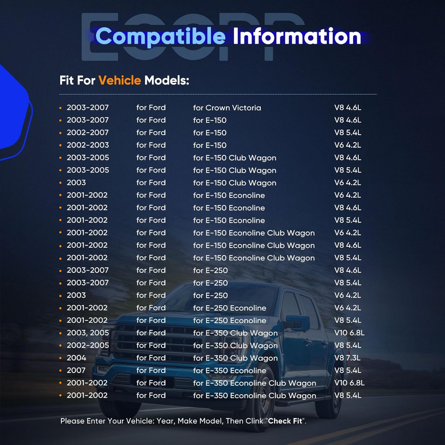 ECCPP AC Compressor 2003-2005 Fit for Ford E-150 E-250 E-350 Explorer for Lincoln Navigator for Mercury Marauder 4.6L 5.4L A/C Compressor with Clutch