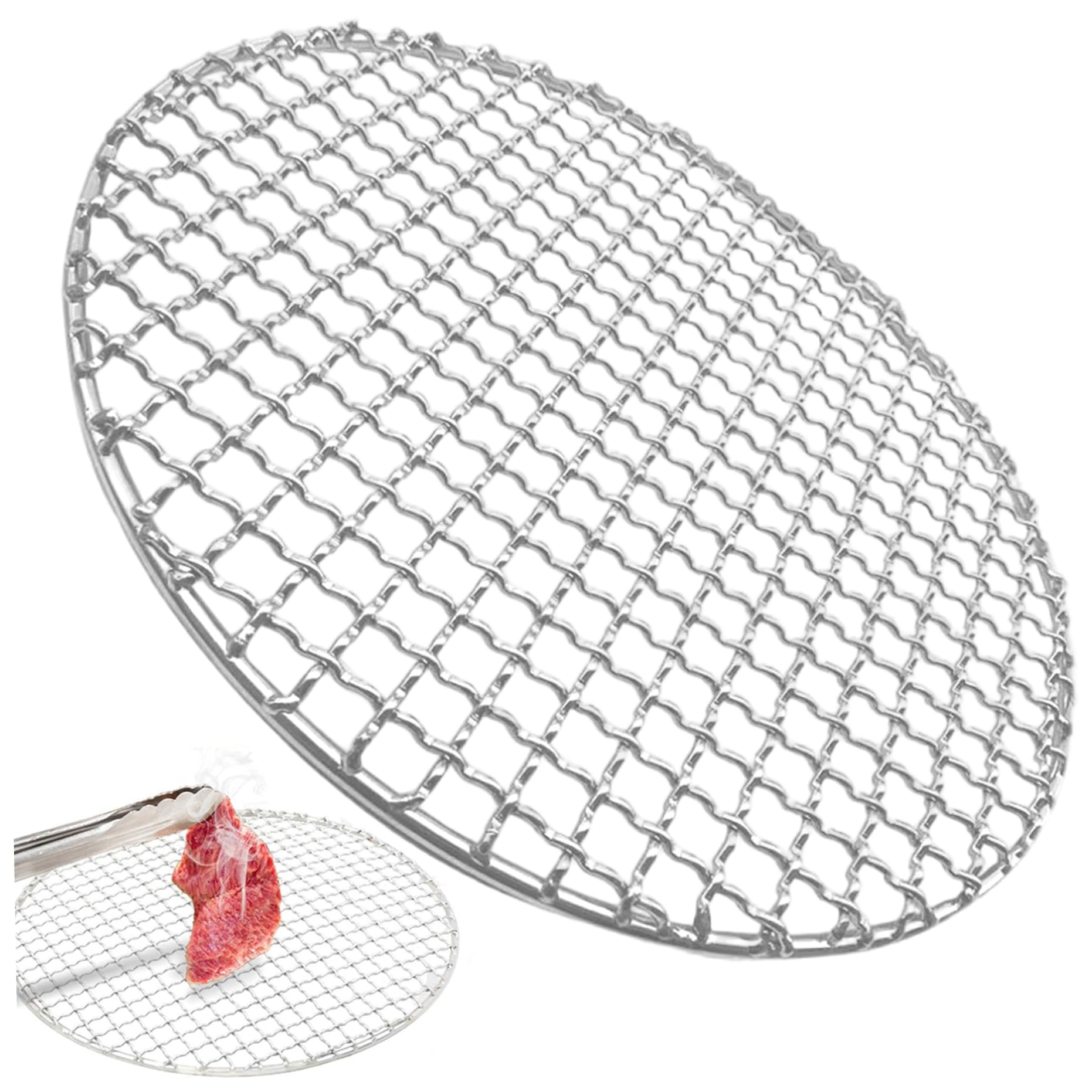 Grille de gril ronde 15 pouces en acier inoxydable durable pour barbecue