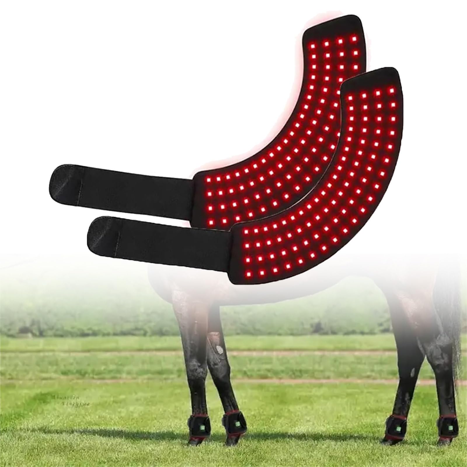 JJENXYYDS Portable LED Red Light Therapy Device,LED Red Light Therapy Device for Horse Hoof,for Horse Wounds and cuts Joint Pain Relief,Left+Right