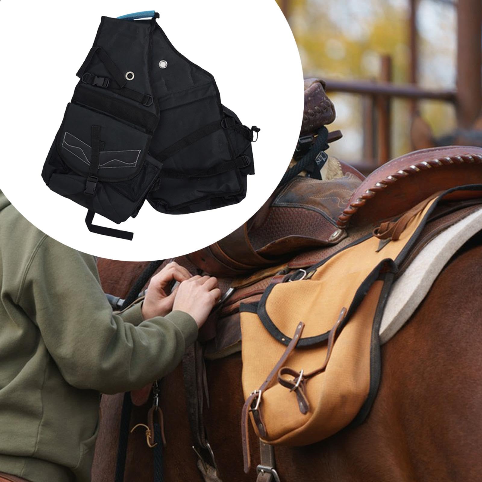 Bolsa de Lona para Silla de Montar, Ligera, Compacta, Multiusos, para Equitación/Deportes Western.