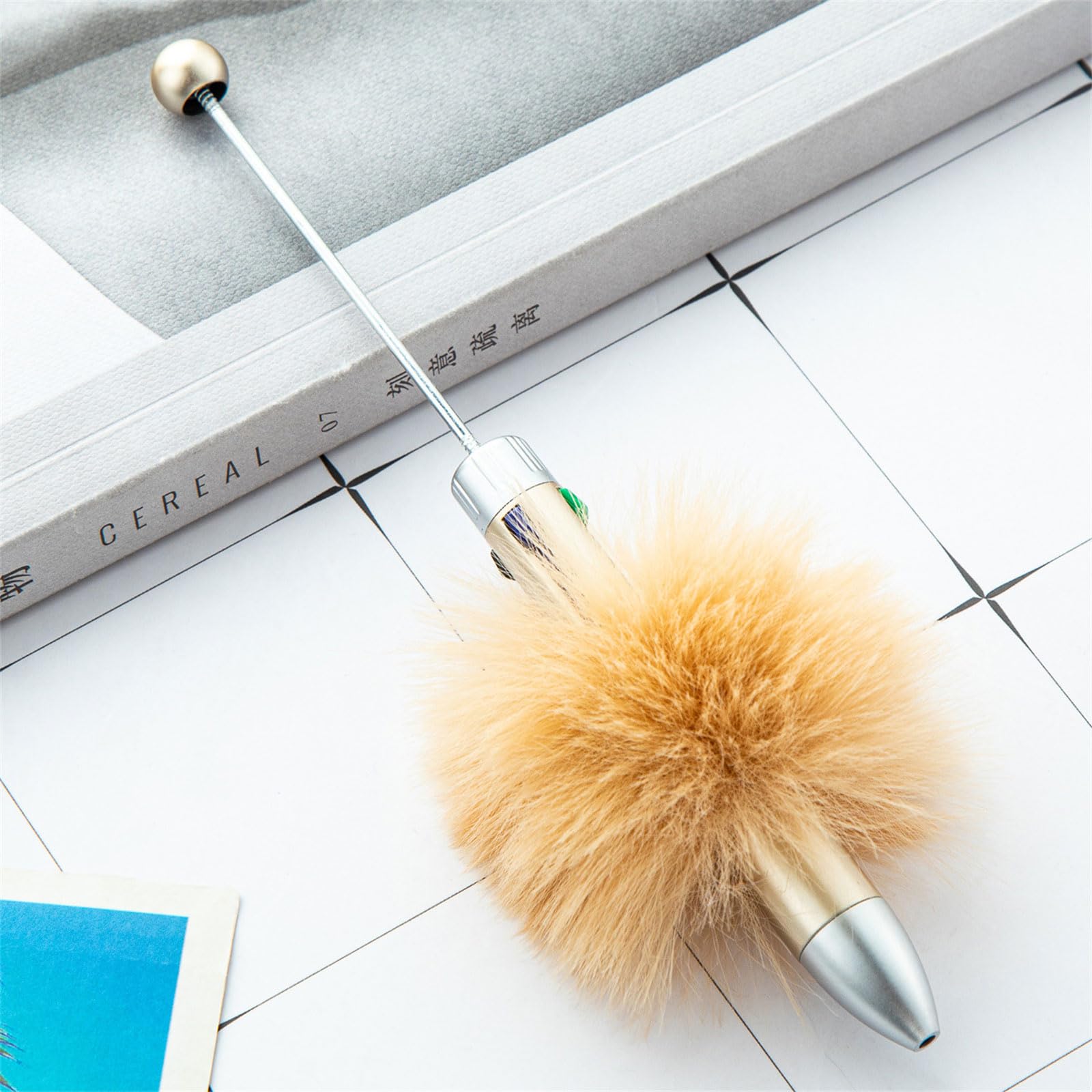 Beadable Ballpoint Pen Bead Rollerball Pen Inks Pen Beaded Pen Kid Student Office School Supplies — view 8