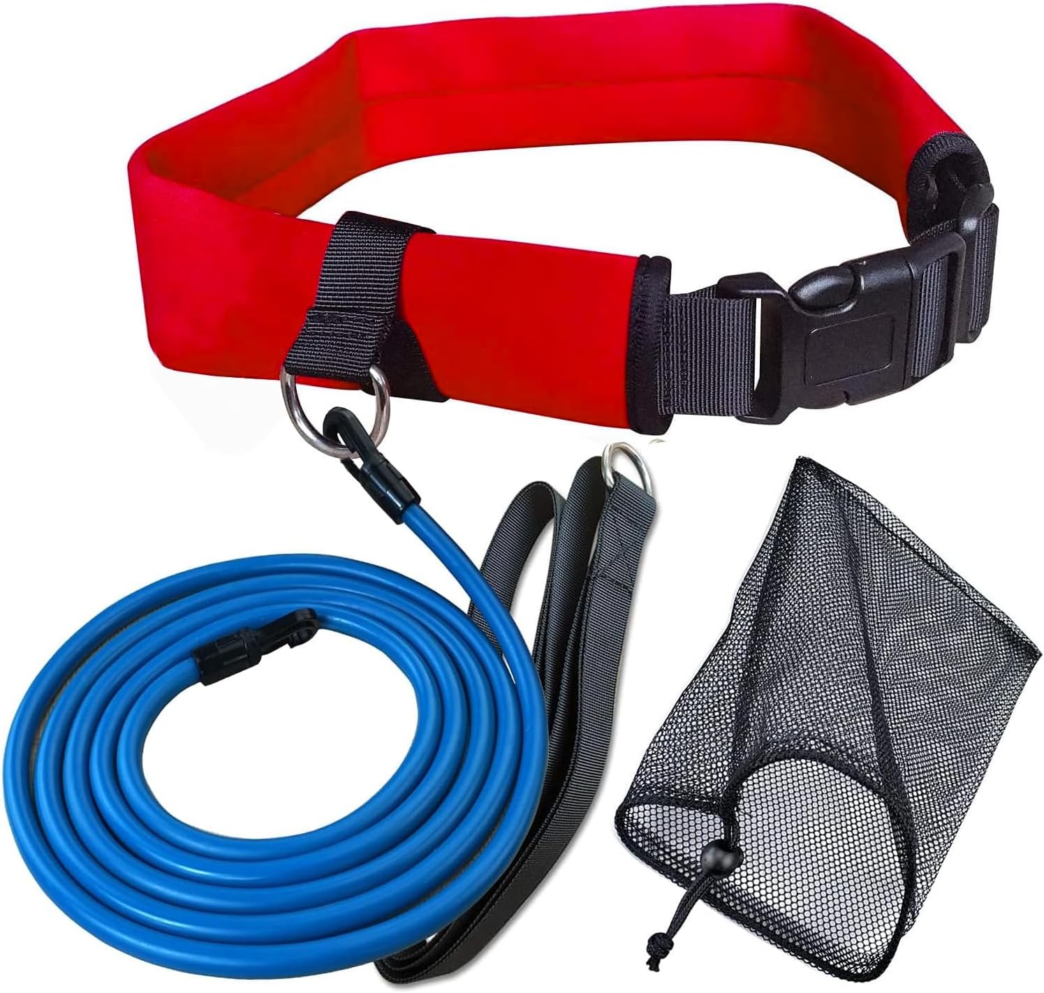 UCEDER Swim Tether Stationary Swimming,Swim Resistance Belt, Swim Bungee Training Belt, Pool Swim Trainer Belt Harness,Great for Swim Training & Exercise