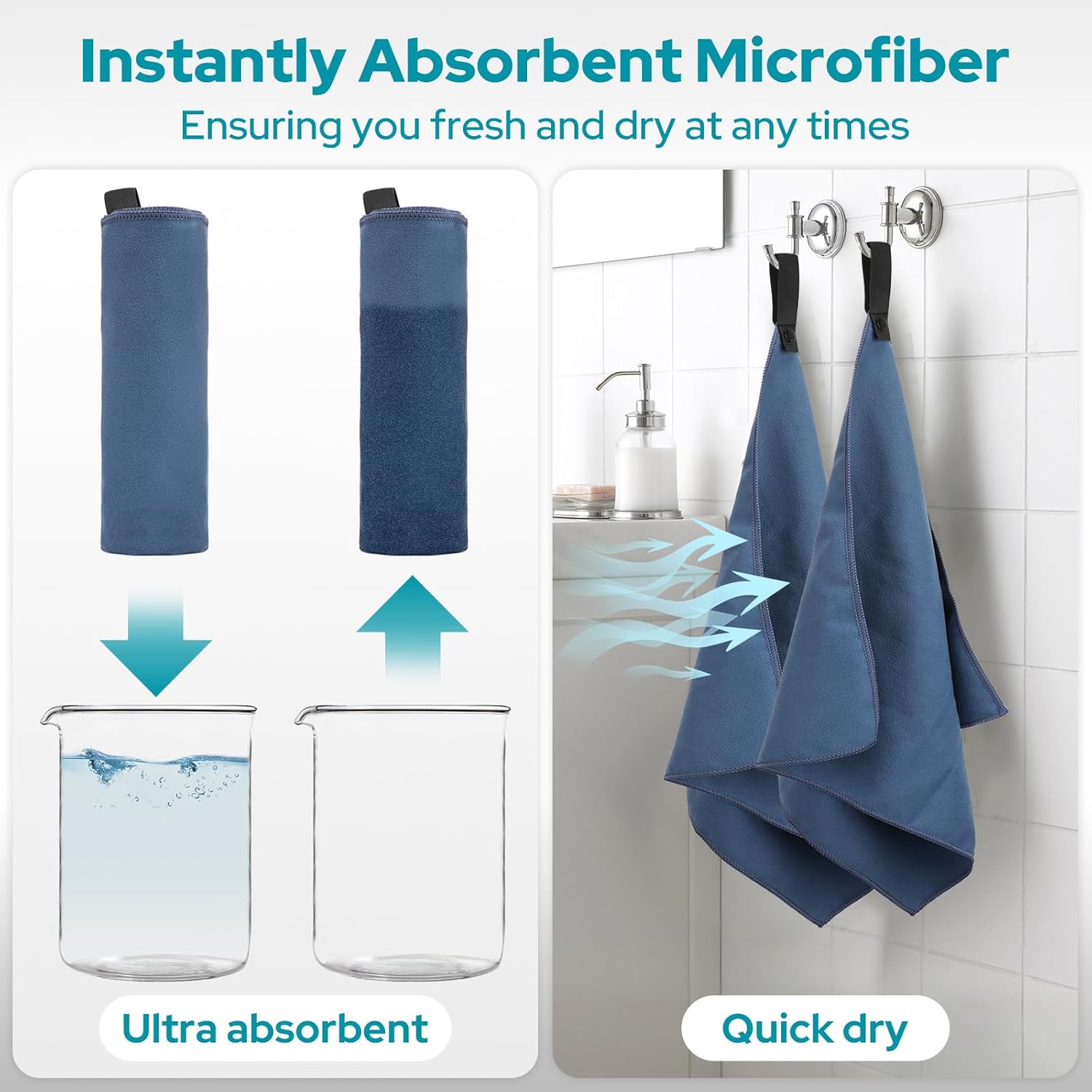 Alyvisun 4 Pieces Microfiber Towel Carrying Bag, Quick 4 71t1aw8M7IL. AC SL1500 -