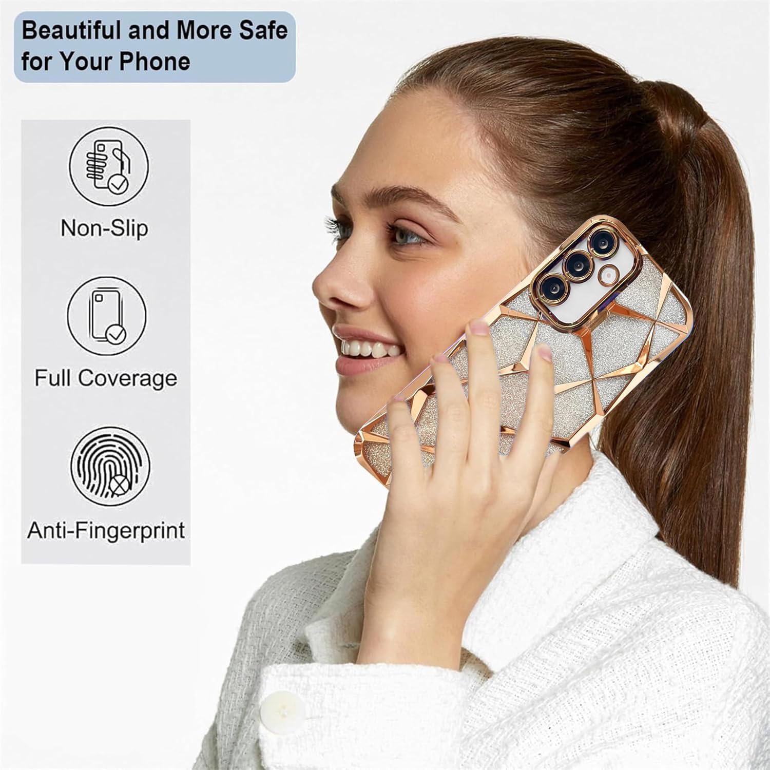 VONZEE Glitter Case for Samsung S24 FE - Luxury Design -6 VONZEE Glitter Case for Samsung S24 FE - Luxury Design -6