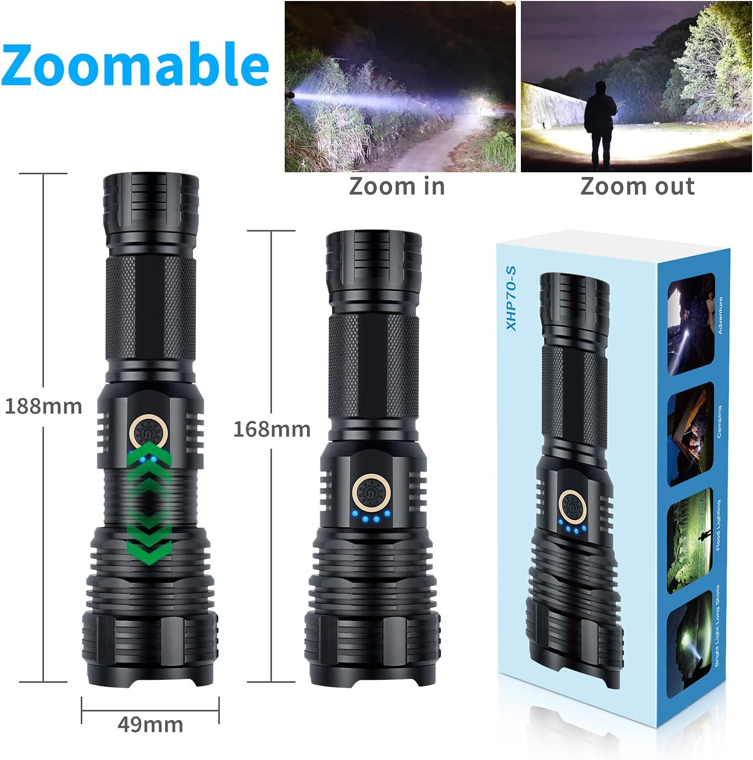 Flashlights Rechargeable Tactical Waterproof Emergency Image