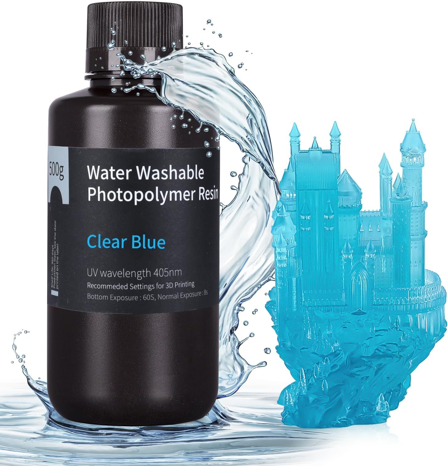 ELEGOO 水洗い 3Dプリンター 急速樹脂 500g US-EL-3D-074