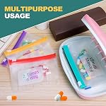 Timueetech A7 Waterproof Pill Organizer with 7 PCS L Size Zippered Pill Pouches for A7 Binder, Large BPA-Free Weekly Medicine Organizer, Color-Coded Reusable Travel Pill Storage System