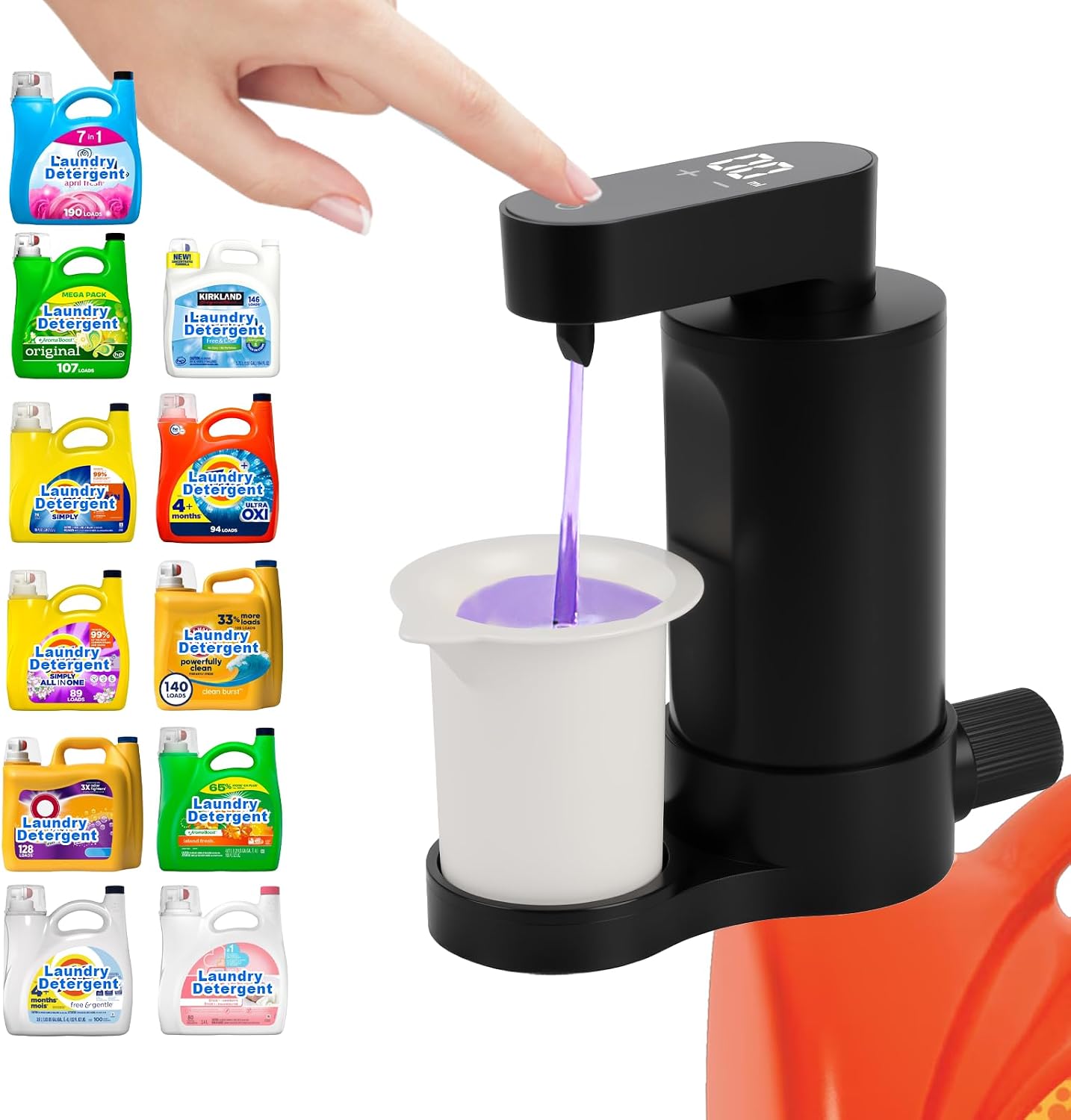 Amazon.com: Electric Laundry Detergent Dispenser with Graduated Cup ...