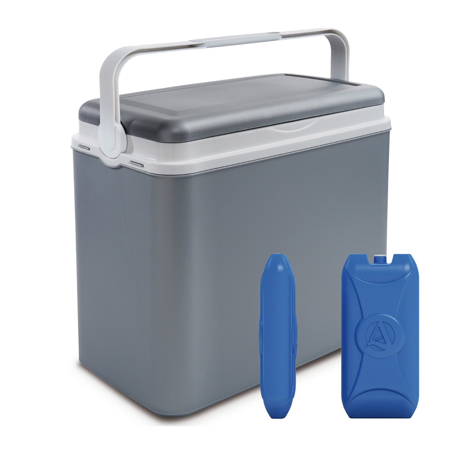 URBNLIVING 24L Cooler Box Insulated Picnic Cool Box with Carry Handle Ice Pack Divider Camping Beach BBQ Food & Drinks Storage