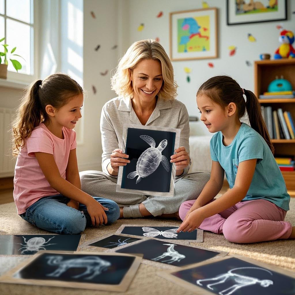 Animal X-ray Educational Set 15 Pieces for Light Table Science Learning