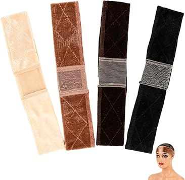 4PCS Wig Grip Band, Secure Wig Band to Hold Wig in Place, Non-Slip Breathable Wig Band, Wig Grip Headband for Secure Fit During Physical,Role Play Activities