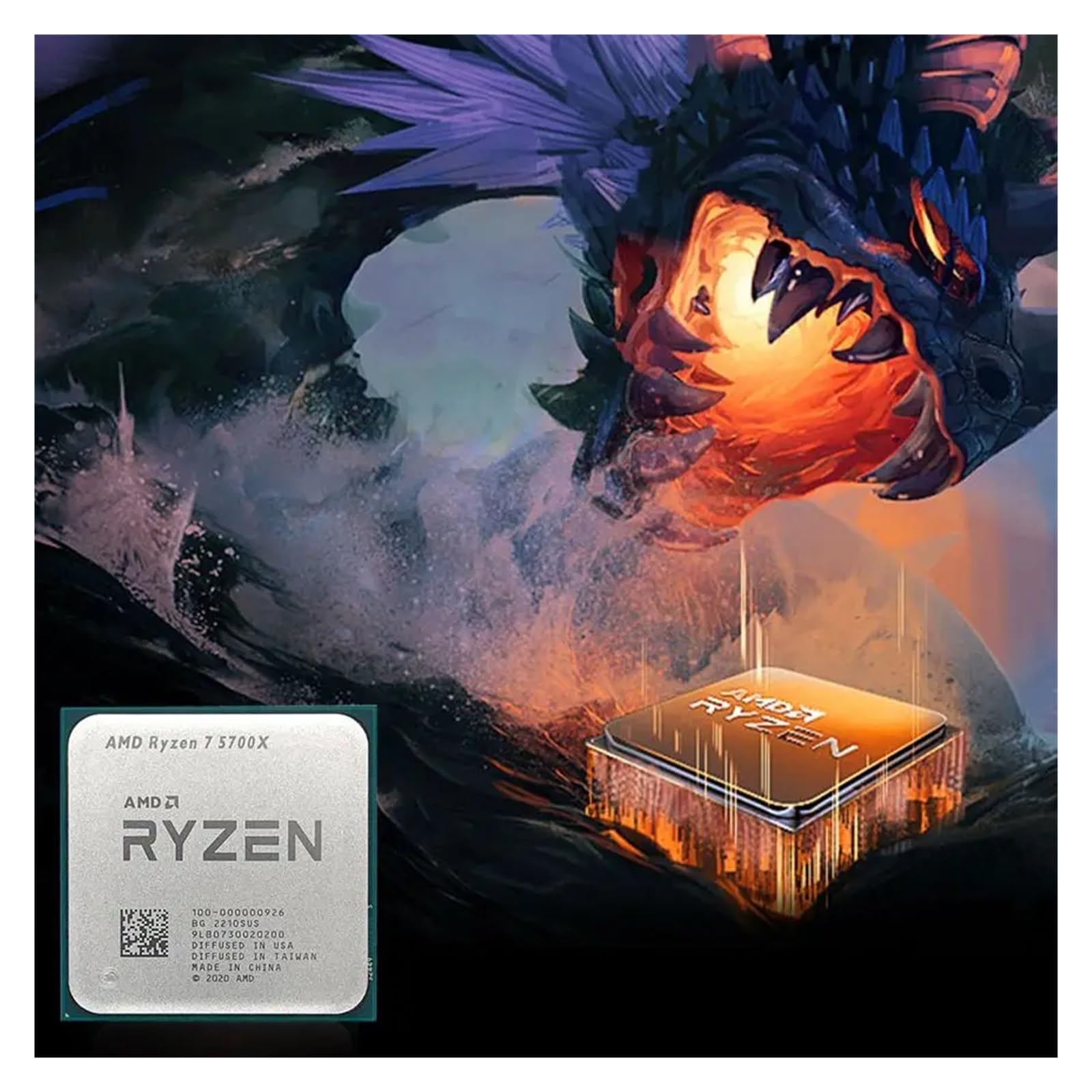 AMD Ryzen 7 5700X R7 5700X 3.4 GHz Eight-Core Sixteen-Thread 65W