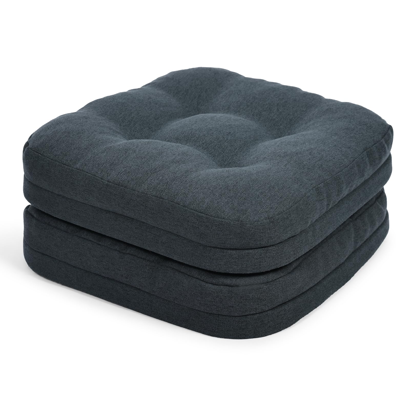 TANYOO Chair Pads for Dining Chairs 2 Pack, Tufted Memory Foam Kitchen Seat Cushions