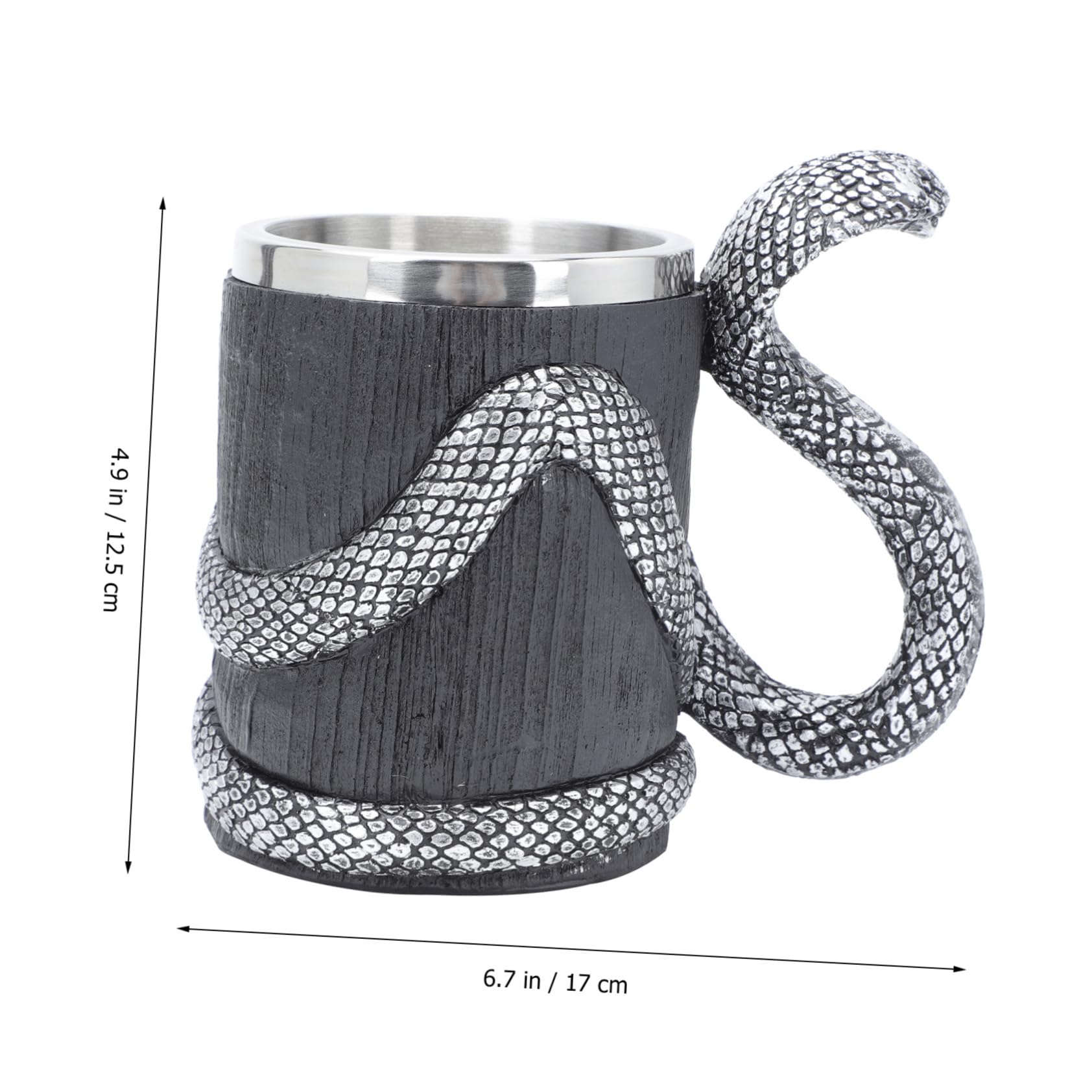 GALPADA Edelstahlbecher für Wasser Milch und Kaffee Mehrzweckbecher aus Hochwertigem Material für Zuhause und Büro Praktischer Getränkebecher Silber Schwarz