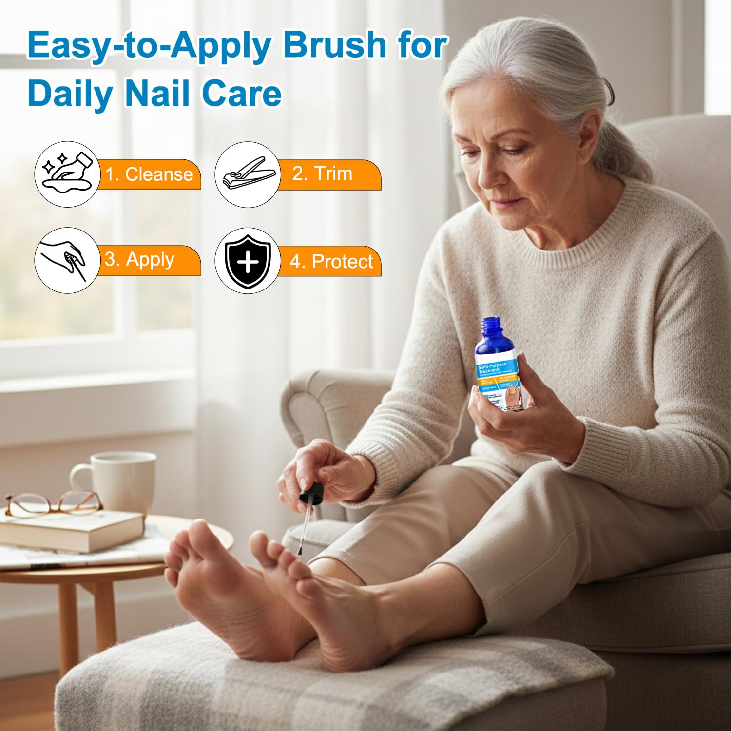 Nail Fungus Treatment – Antifungal Nail Solution for Thick, Discolored Toe Nail Fungus Treatment Extra Strength with Precision Brush – 1 fl oz — view 6