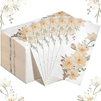 Vista 9 de Hotop 200 toallas de mano desechables florales para baño, servilletas de papel bohemias de 2 capas para invitados de baño, servilletas de papel