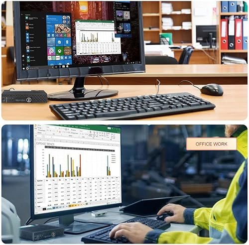 Miniatura 4 de Dell OptiPlex 3060 Mini PC Windows 11 Computadoras de escritorio con monitor Full HD de 24 pulgadas, Intel Hexa-Core i5-8500T, AX210 WIFI integrado