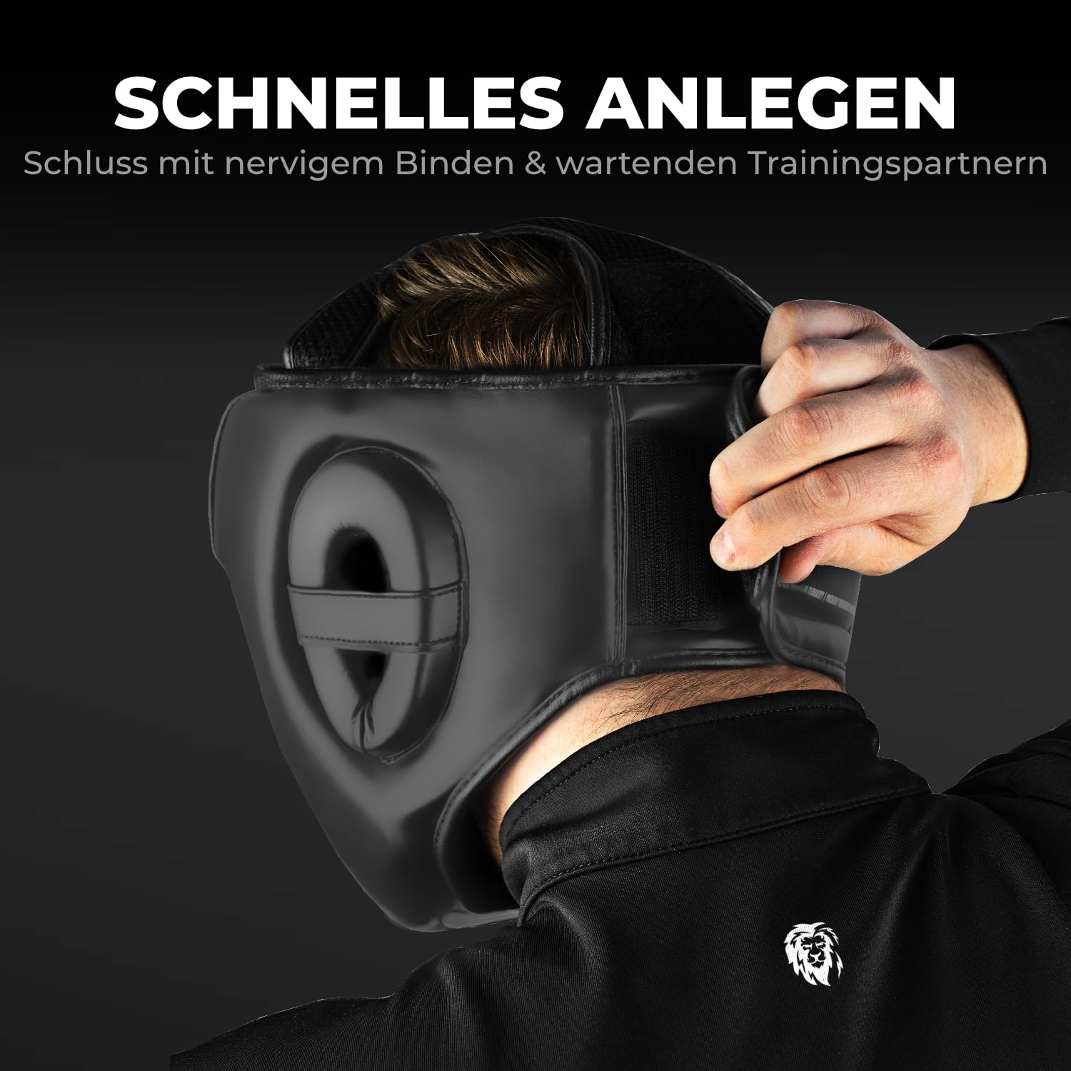 FIGHTR® Kopfschutz mit bestem Sitz für maximalen Schutz | Boxhelm für Sparring | Verstellbare Größe für Boxen, MMA, Muay Thai, Kickboxen & Kampfsport