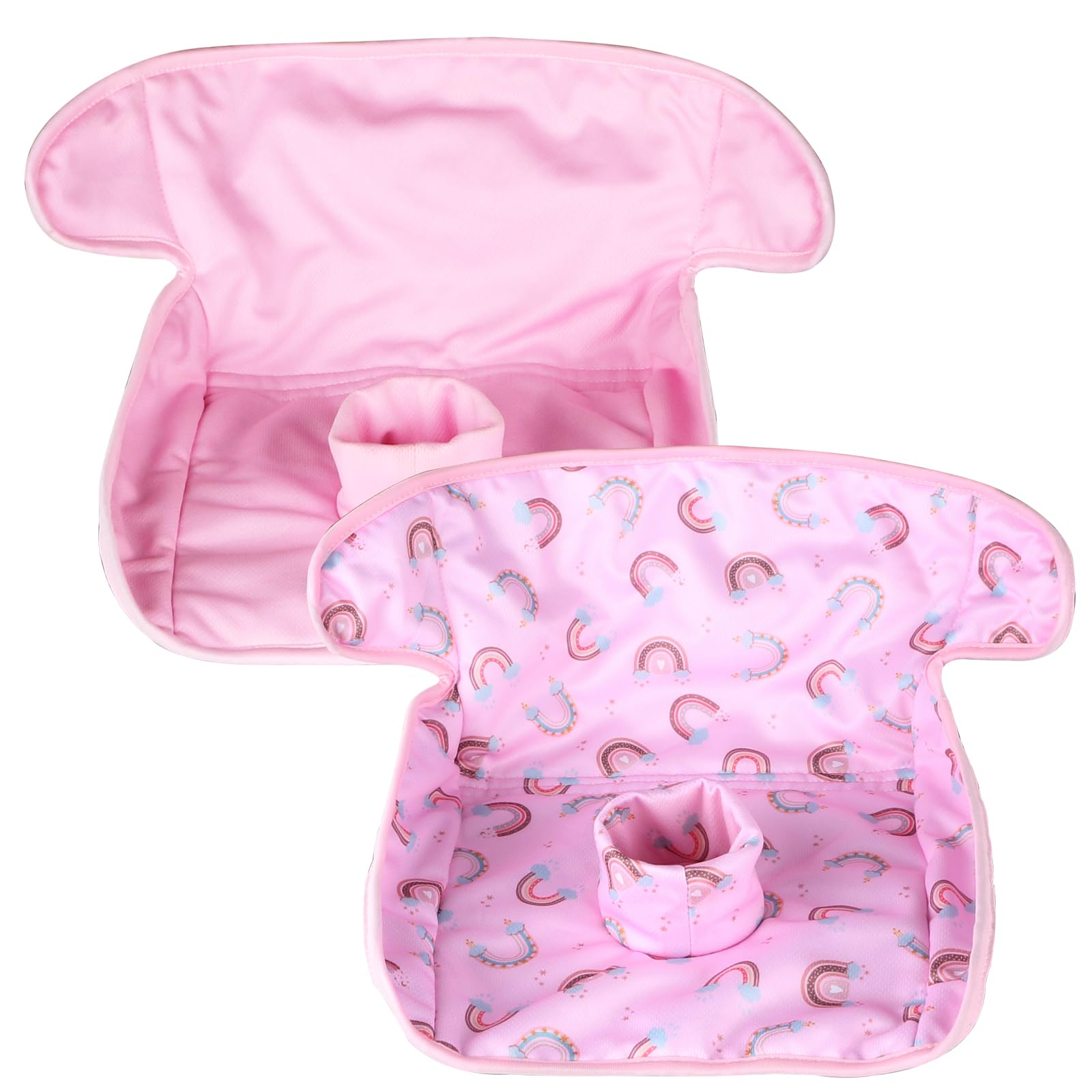 Hisprout 360 Comfort Universal Kindersitz Protektor Pad für Töpfchen Training,Windel Lecks für Toilettentraining,Fit Alle Größen Autositze(Pink&Rainbow)