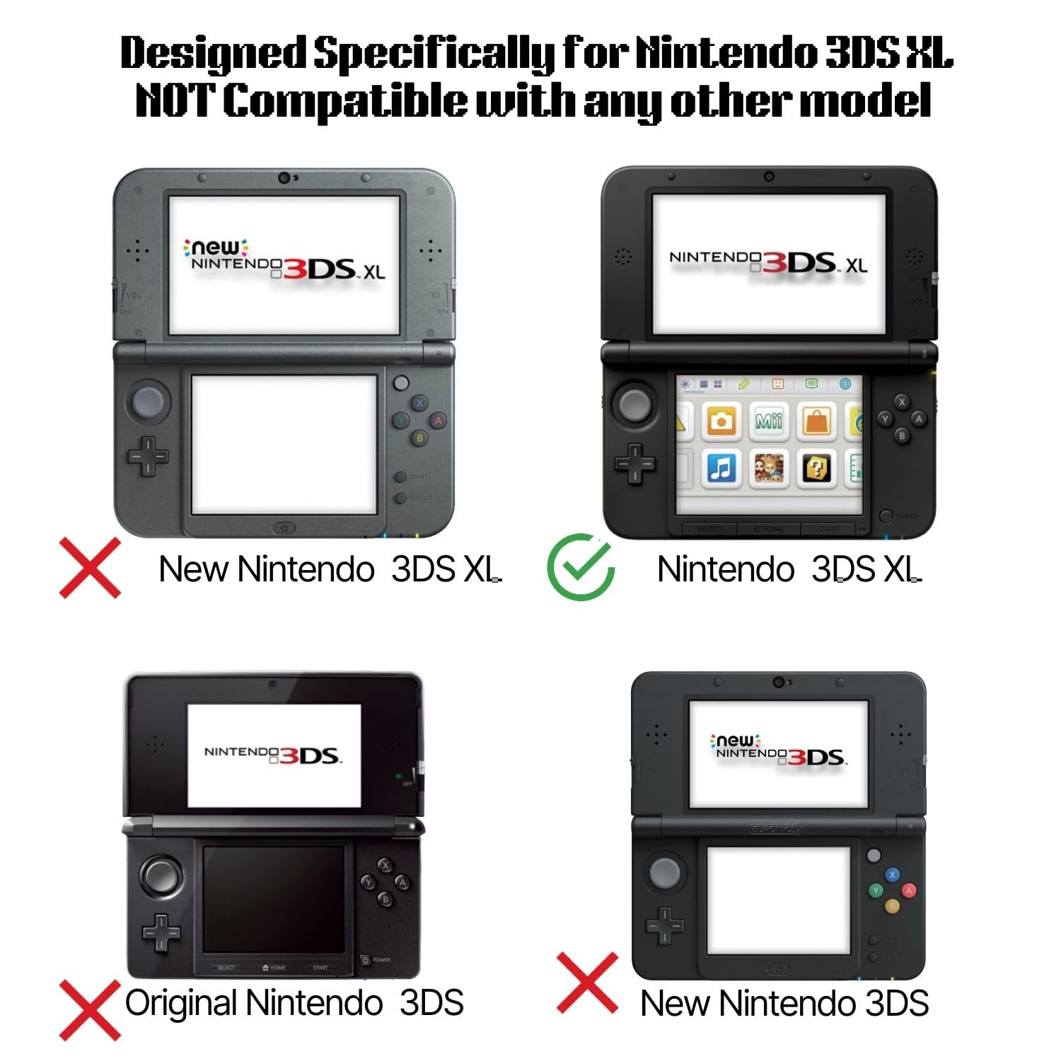 TNP 3DS XL Case - Ultra przezroczysty kryształ przezroczysta twarda obudowa ochronna pokrowiec skórka akcesorium kompatybilne z Nintendo 3DS XL LL