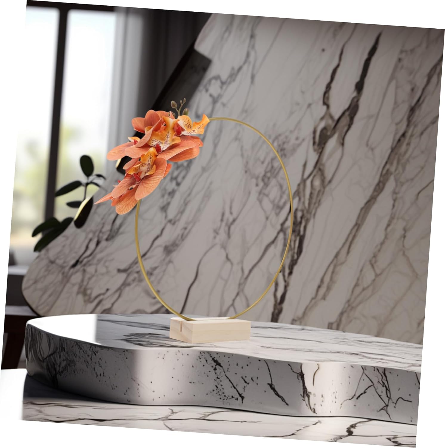 PRETYZOOM 24pcs Metal Floral Hoops for DIY Decor Wedding Table Centerpiece Hoop Stands Macrame Wreath Form