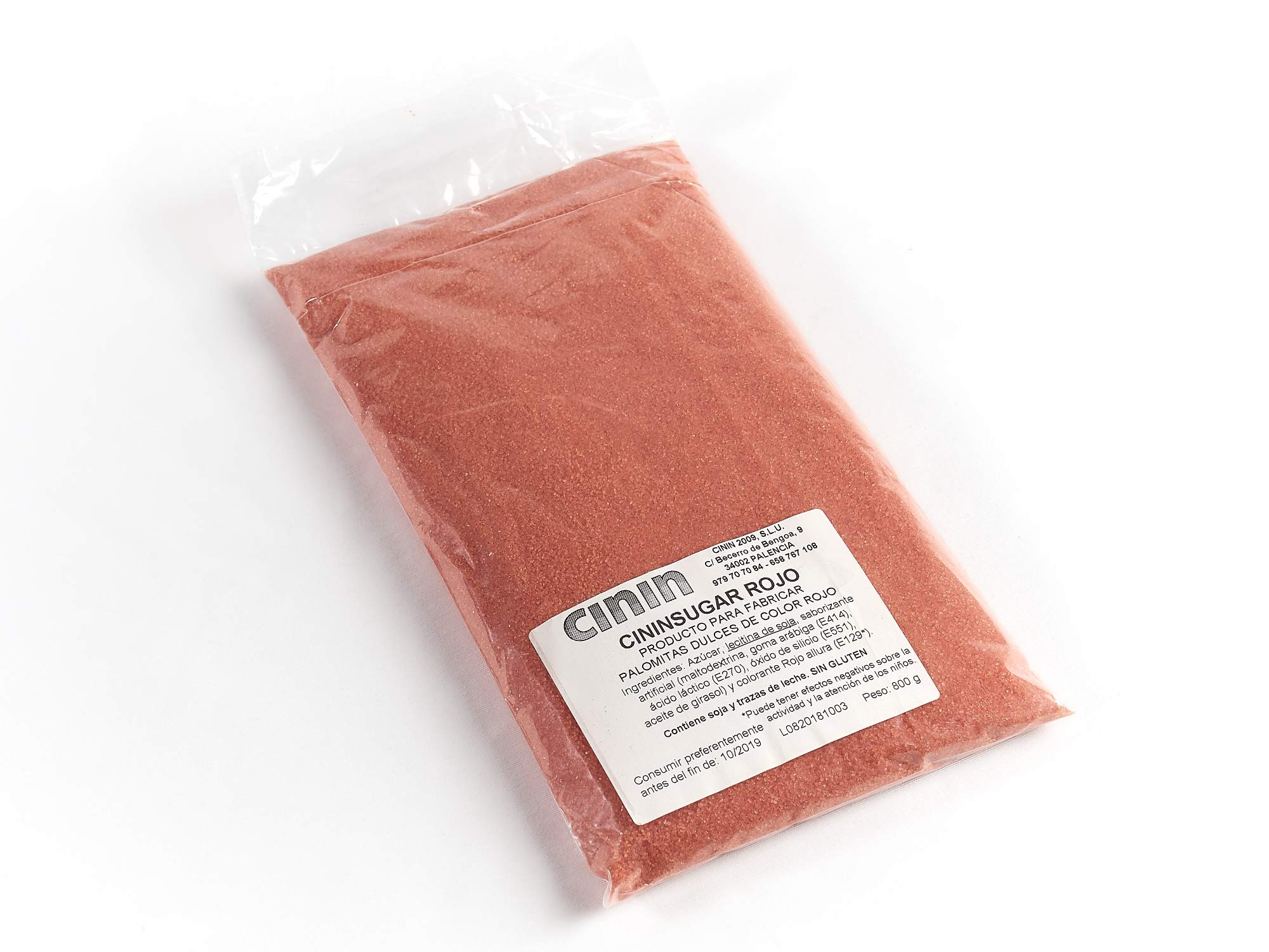 Cinin - CininSugar Rojo - Azúcar Especial para Hacer Palomitas Dulces de color Rojo