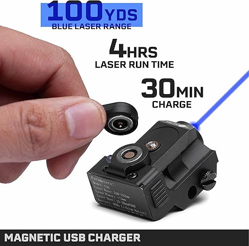 Vista 12 de Tacticon BattleBeam V1 - Mira láser Rifle o pistola Riel Weaver o Picatinny Pistola láser de punto rojo, verde o azul Mira táctica Airsoft