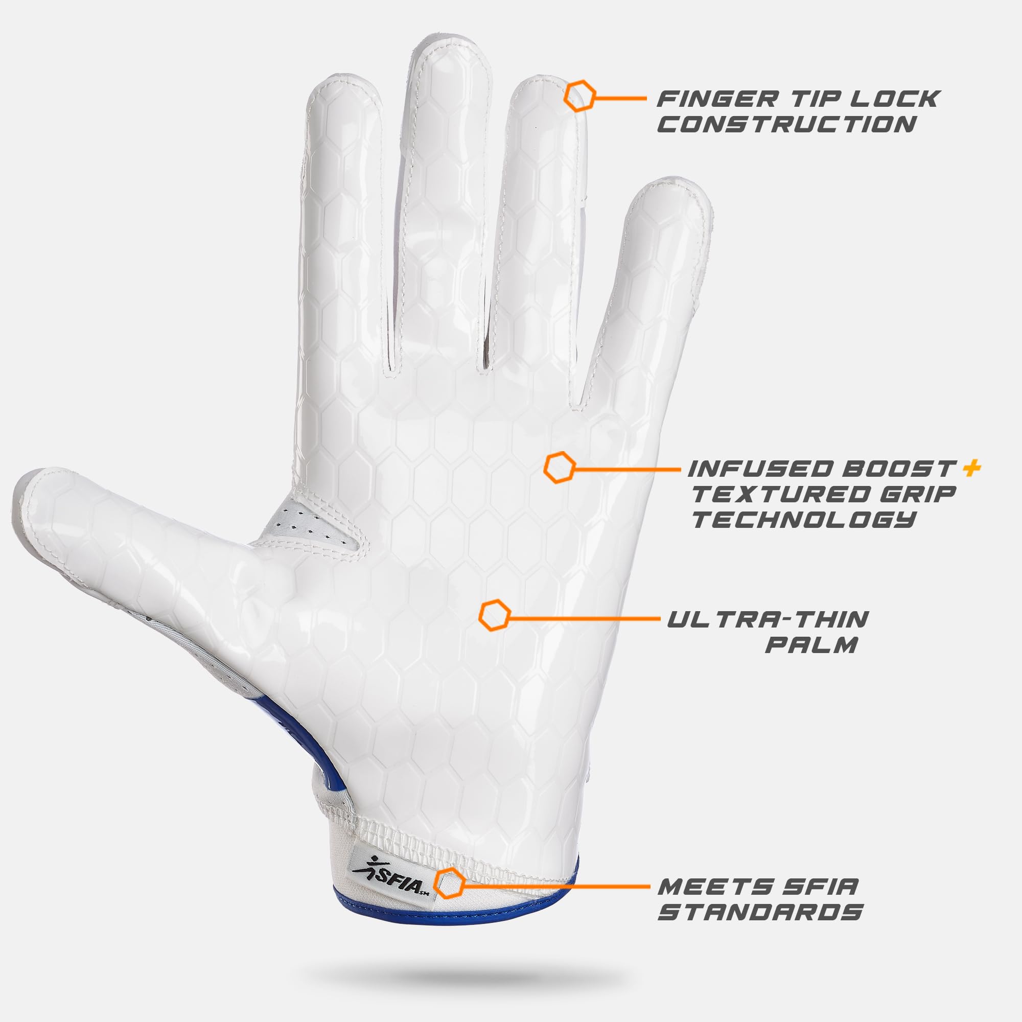 Grip Boost DNA 2.0 Fußballhandschuhe mit technischem Stab – Erwachsenengrößen