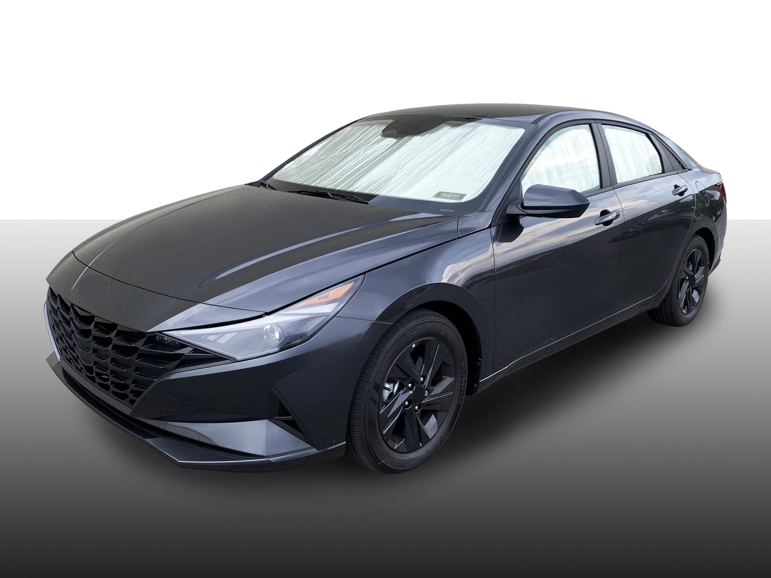 YelloPro - Parasol reflectante para parabrisas delantero de ajuste personalizado para Hyundai Elantra Sedan 2021, 2022, 2023, 2024, Hybrid, SE, SEL, Limited, paquete premium, accesorios de protección