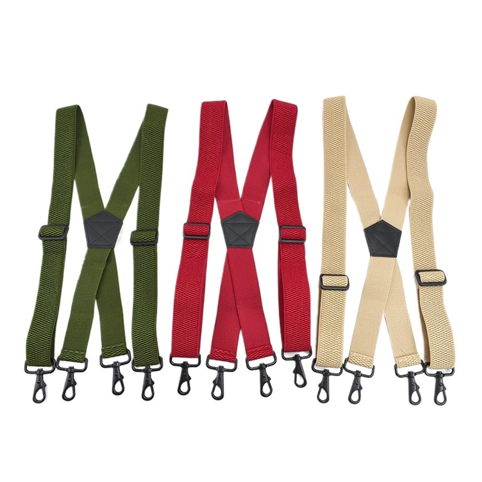 Tirantes Hombre Men's Suspender Black Hook Buckle 4 Clips Straps X-shaped Braces Corn Grain Stretch Suspenders Male Jockstrap