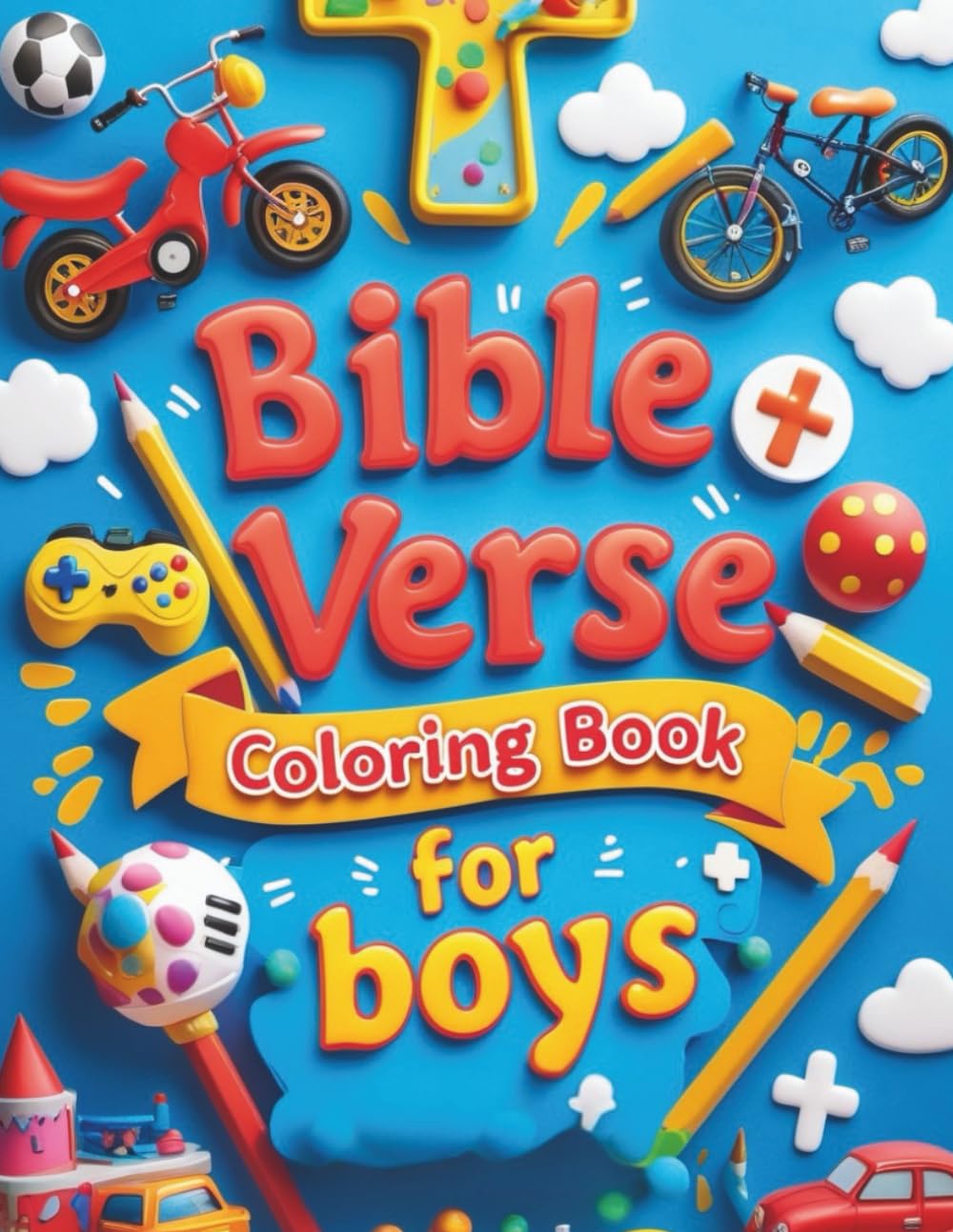 Bible Verse Coloring Book for Boys: Inspire and Relax with Faith-Based Coloring Pages