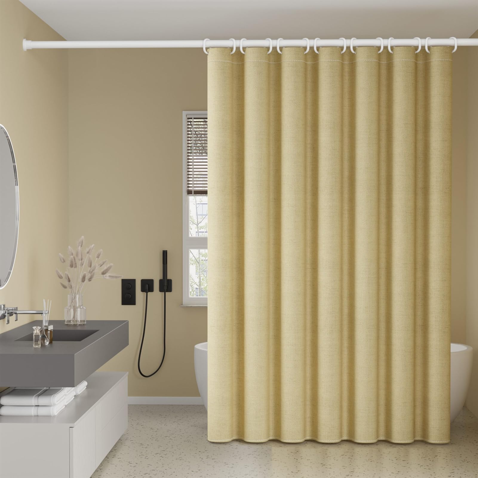 Tissu de douche imperméable moderne 80x180 cm lavable et anti-moisissure
