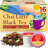 Vista 11 de Gya Tea Co - Paquete variado de cápsulas de té negro con cafeína (16 unidades) - Suave, sabroso, robusto, disfrute caliente o helado