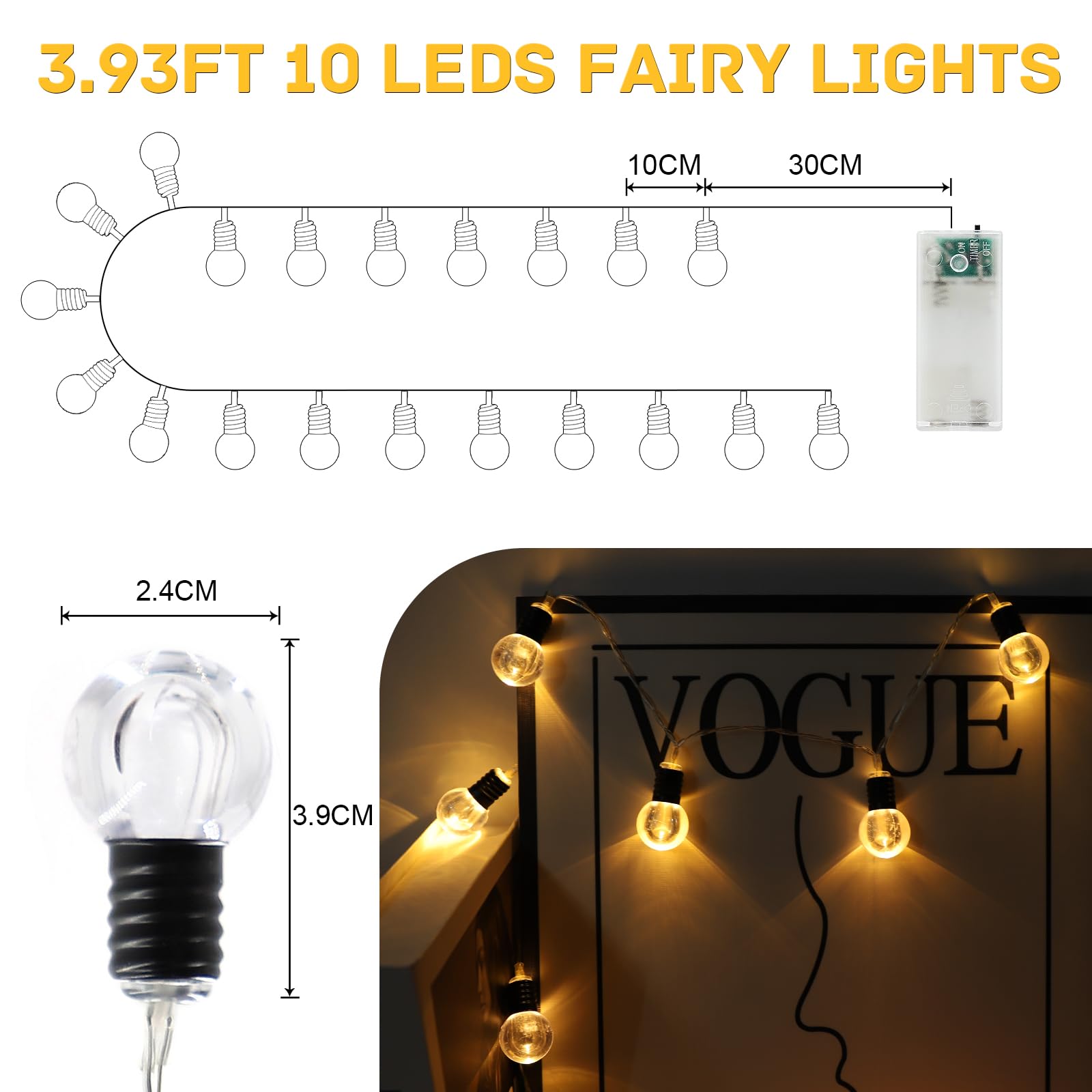 Set 6 Lampadine Pendenti In Plastica Trasparente 11x7 Cm - Decorazioni Sospese Per Festa, Natale E Ambienti Interni (Casa, Ufficio, Bar)