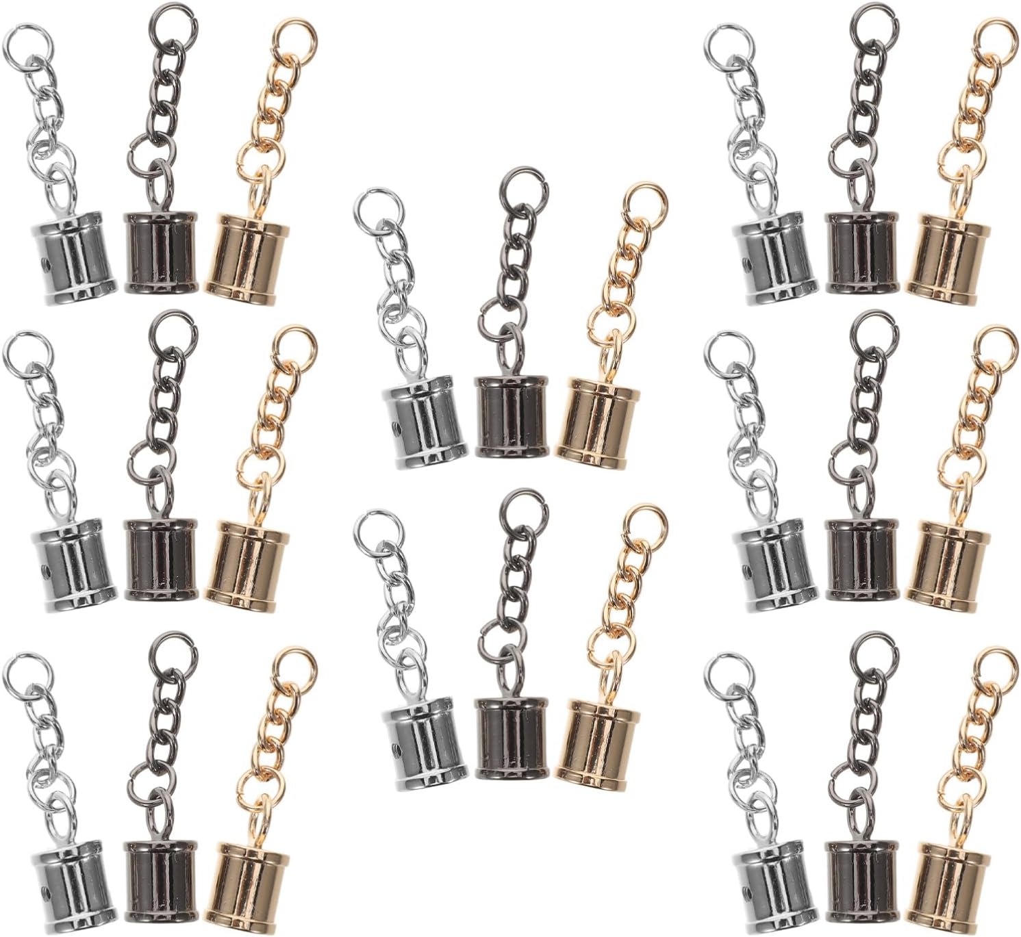 Tofficu 24pcs Stylish Tassel Caps for DIY Jewelry Making for Bracelets Necklaces and Crafts Seamless Compatibility and Portable Design