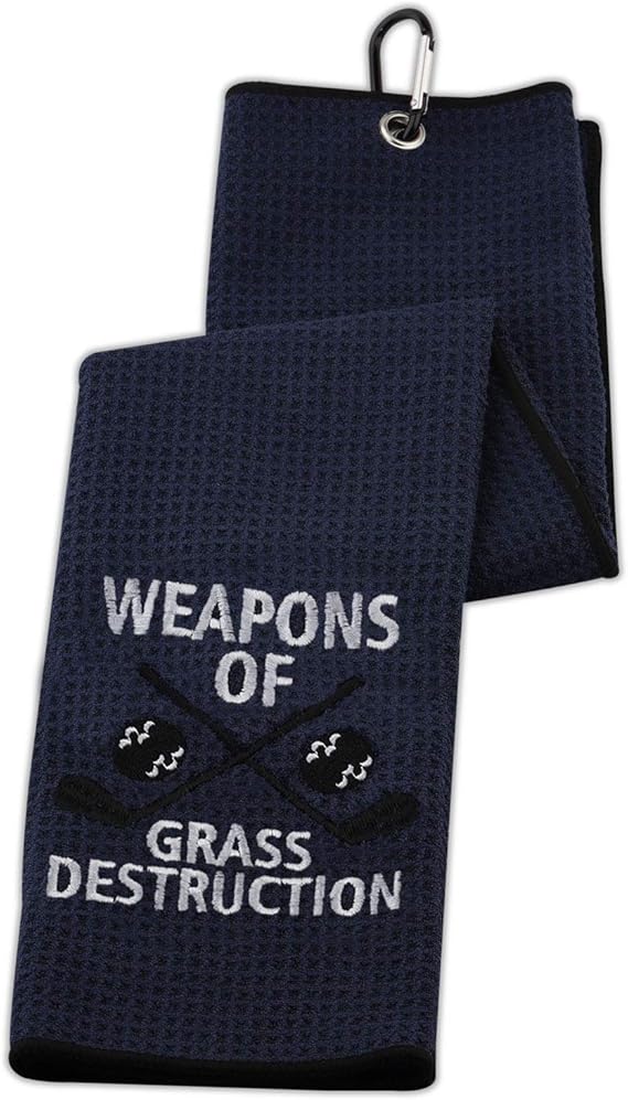 Review Golf Towel Embroidered Golf Towel Gift Weapons of Grass Destruction Golf Towel with Clip (Grass Destruction) Review Golf Towel Embroidered Golf Towel Gift Weapons of Grass Destruction Golf Towel with Clip (Grass Destruction)
