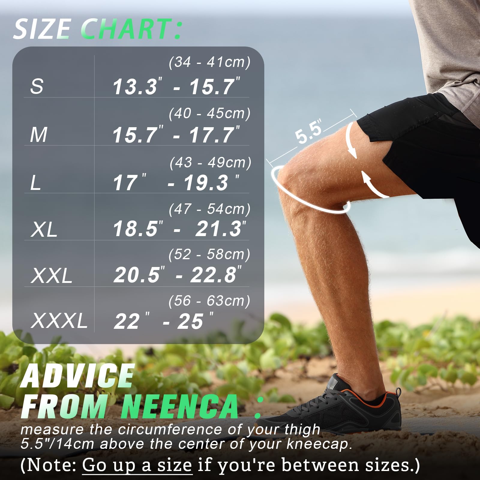 NEENCA Knee Brace for Men & Women, Knee Compression Sleeve with Patella Gel Pad & Side Stabilizers, Knee Support for Meniscus Tear, ACL, Arthritis, Pain Relief (DarkBlue, X-Large)