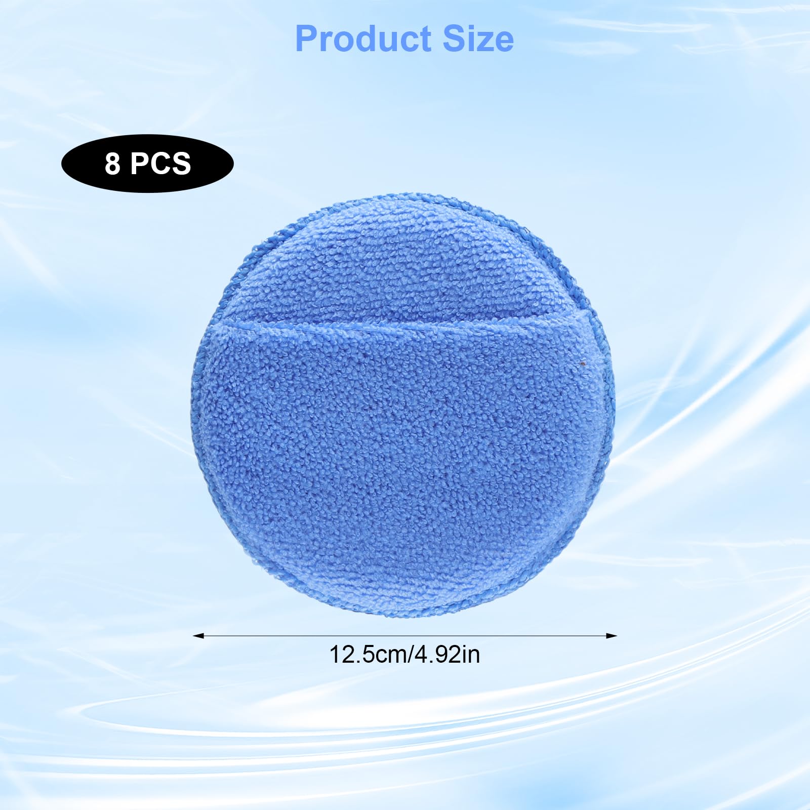 8 Stück Politur Schwamm, Polierschwamm Auto mit Fingertasche Scrub Pad für Autos, LKW, Boot, Reinigung und Feinpolieren (5 Zoll/12.5 cm)