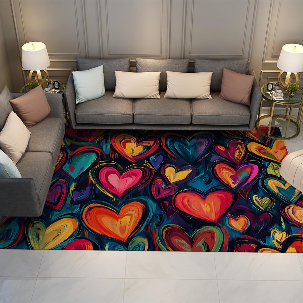 Tapis nurserie coloré et Mignon motif Bonne Année pour célébrer les fêtes en famille