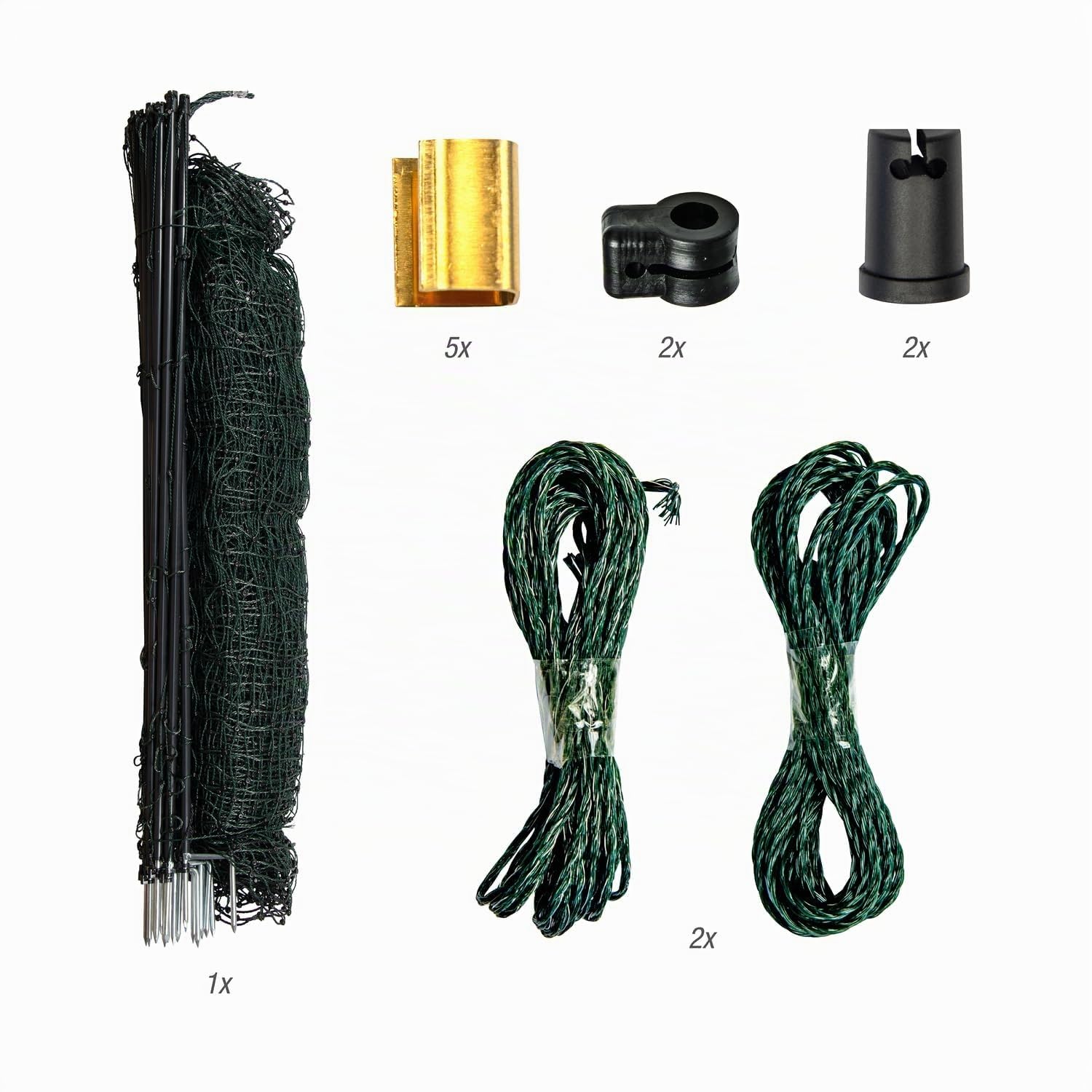horizont easyLine Clôture pour poulets 50 m de long, 105 cm de haut – 14 piquets en PVC avec double pointe – Vert, clôture pour volaille sans électricité, clôture mobile, clôture électrique, poulets