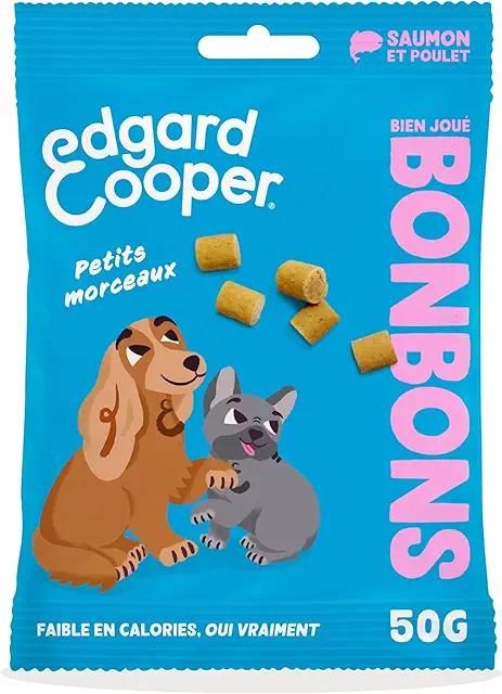 Bonbons Friandises Naturels pour Chien - Saumon & Poulet sans Céréales, Edgard & Cooper