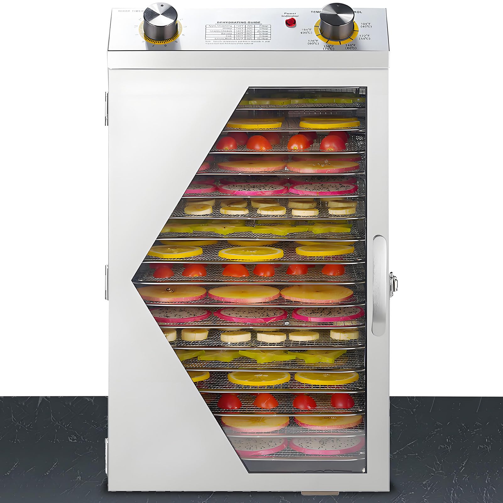 SHENGSHIYU Dehydrator Machine for Drying Fruits, Vegetables, Meat 18tiers