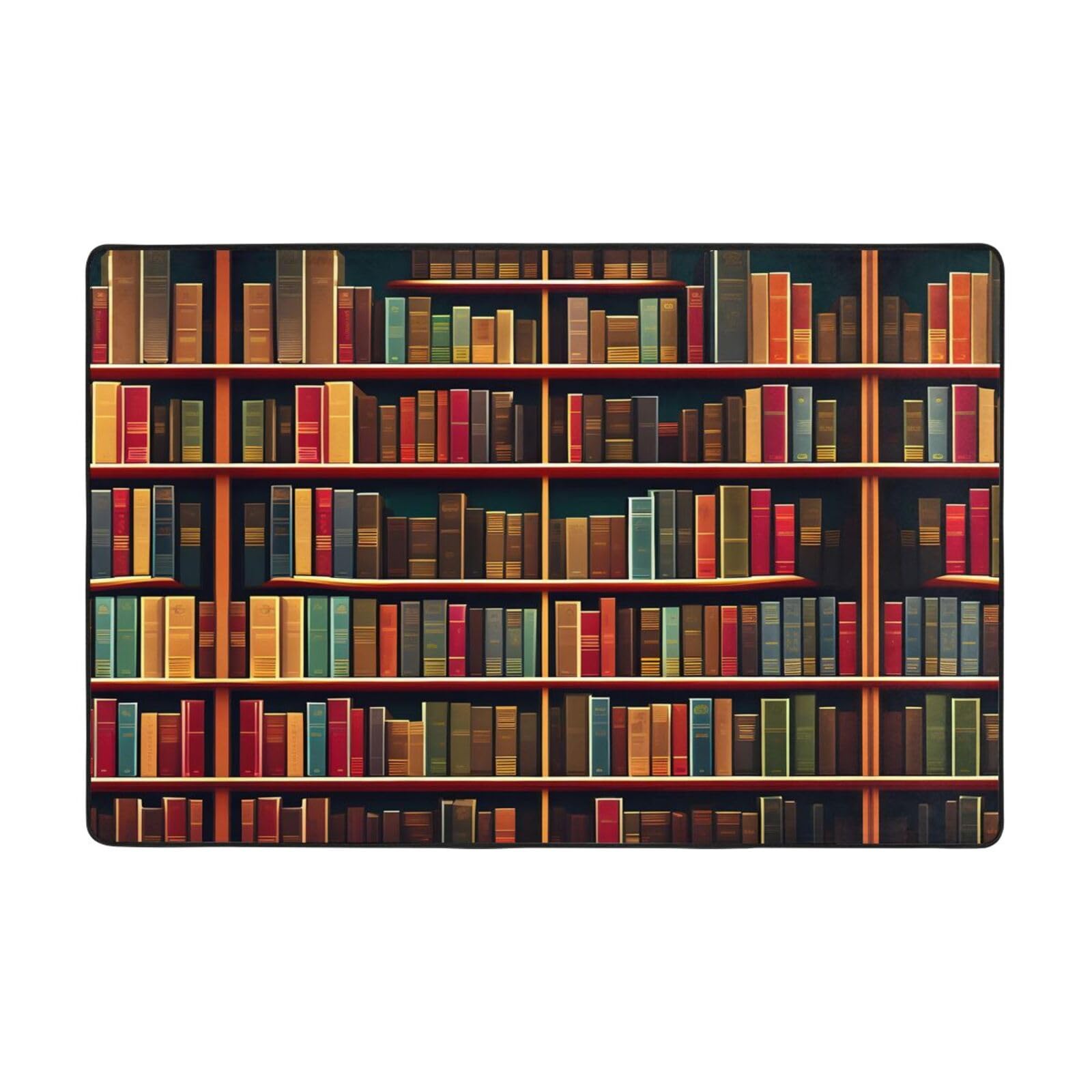 Tapis de bibliothèque imprimé livre super doux et isolant thermique