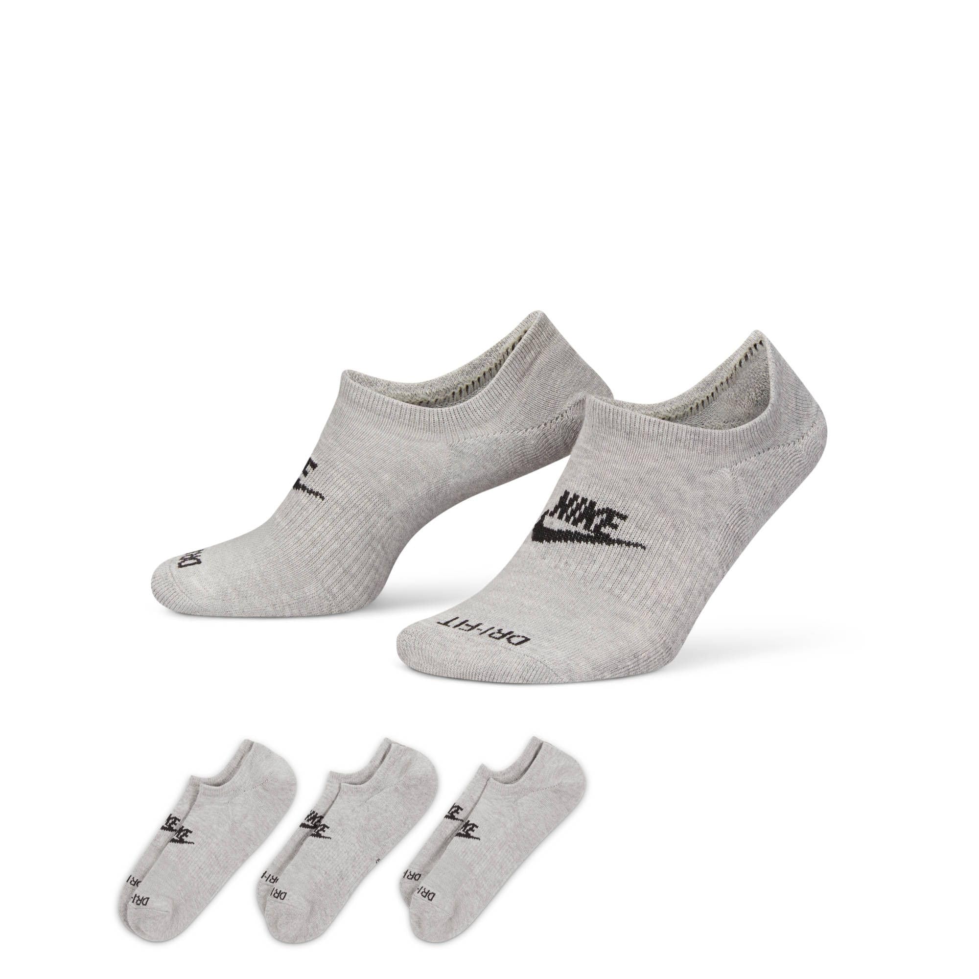 NIKE DN3314-063 Everyday Plus Cushioned Socks Unisex Dk Gray Heather/Black S
