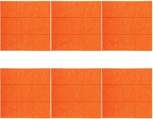 Miniatura 1 de iplusmile 6 tablones de anuncios de fieltro para pared, 11.8 x 11.8 pulgadas, tableros de anuncios autoadhesivos, azulejos de fieltro para
