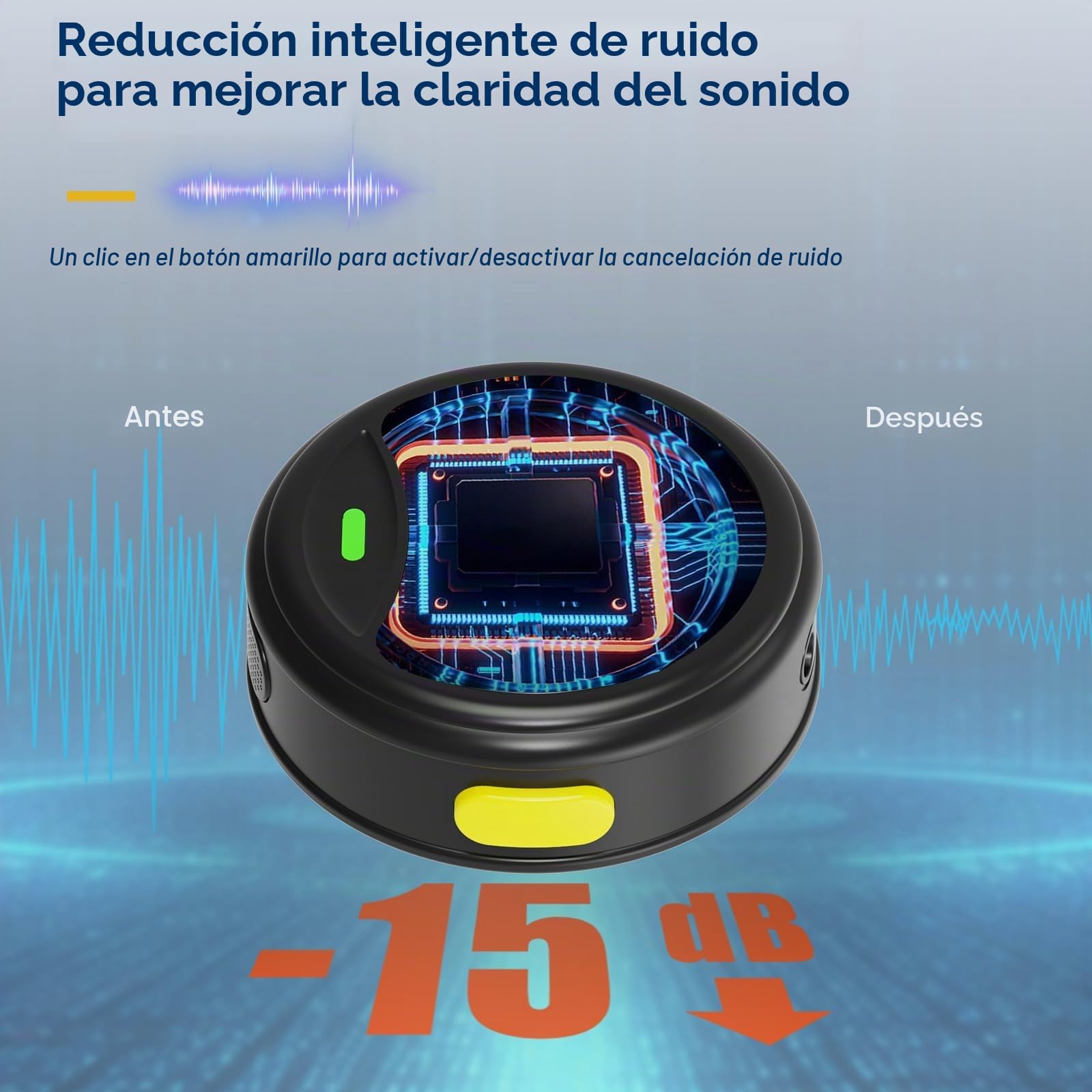 OSA Micrófono inalámbrico para iPhone, cámara Android, Mini micrófono con reducción de Ruido, microfono inalambrico Solapa para iPhone 15/16, grabación de Video, Vlog, Tk, Estuche de Carga de 40 H