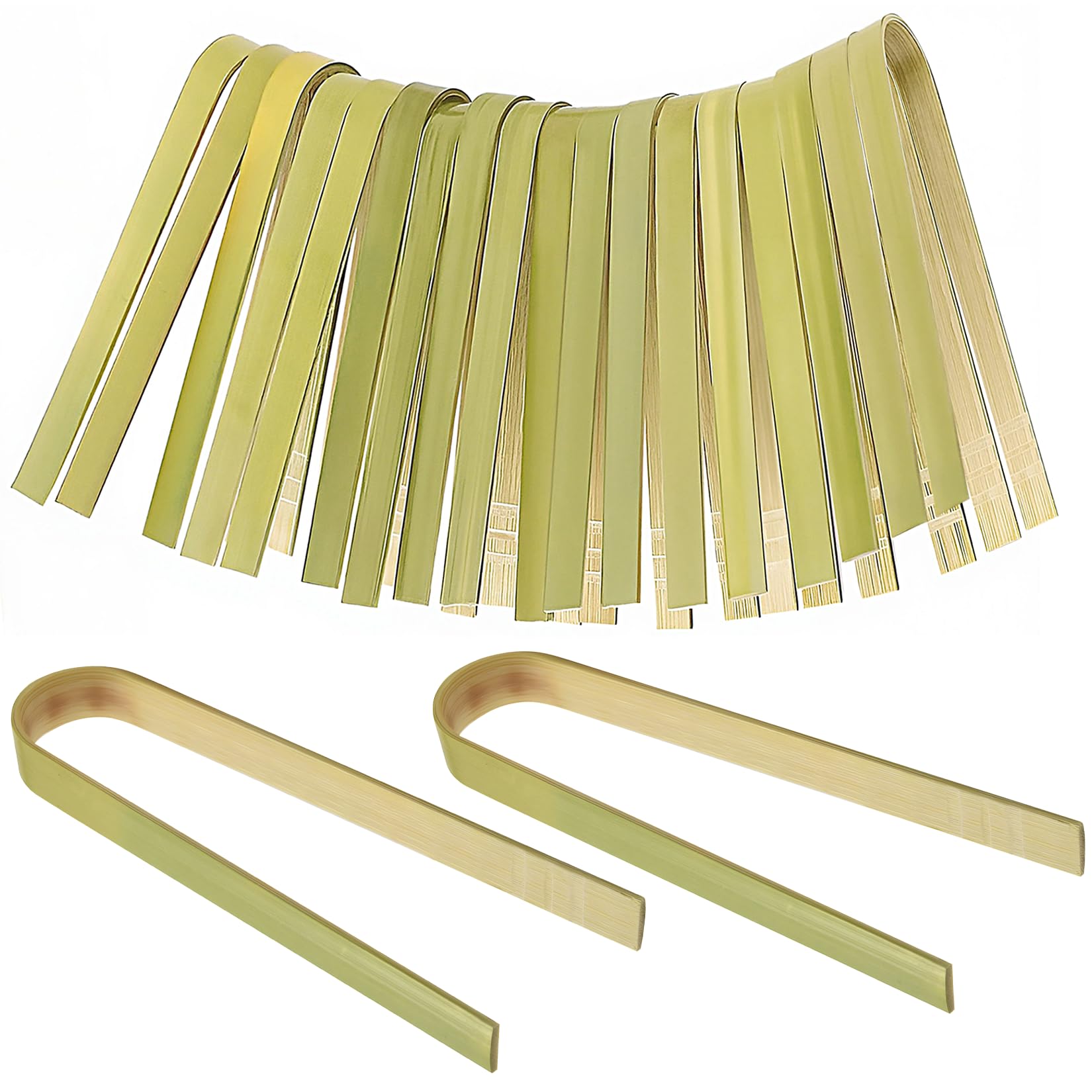 20 Pcs Mini Bamboo Tongs, Disposable Wooden Tongs for Charcuterie,Toast, Bread, Pickles,Tea, Natural Bamboo Cooking Utensilsfor Catering, Buffet, Wedding Parties Supplies(3.94 Inch)