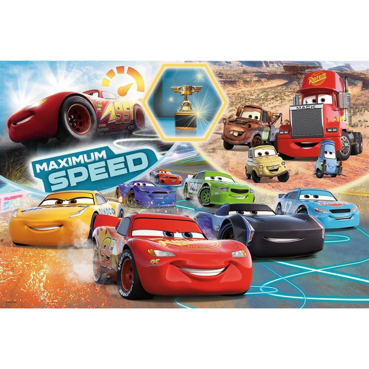 Trefl Puzzle 3in1 Cars 3 – 3 Puzzles Mit 20, 36 & 50 Teilen – Für Kinder Ab 4 Jahren