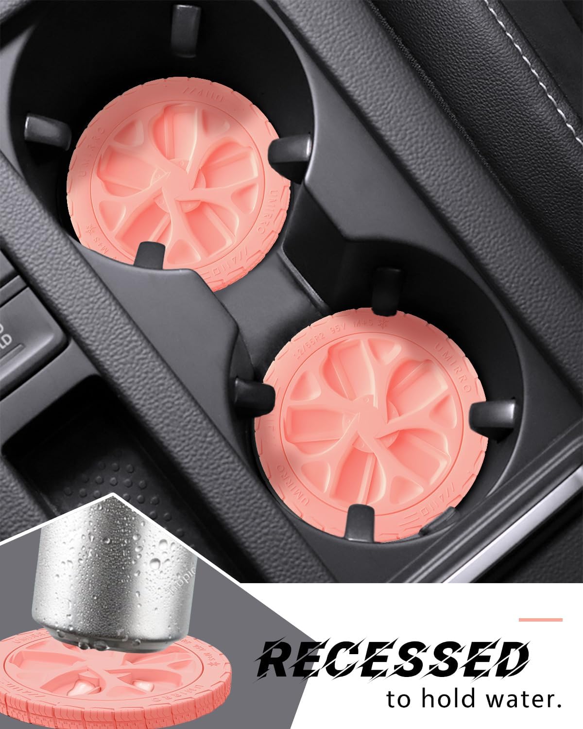 UMIRRO Car Coasters for Cup Holder image 2