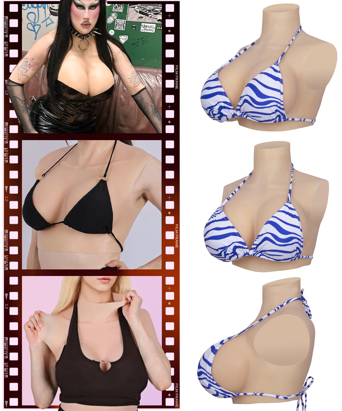 Pechos falsos Pechos de silicona forma C-G CUP para Crossdresser Cosplay Drag Queen